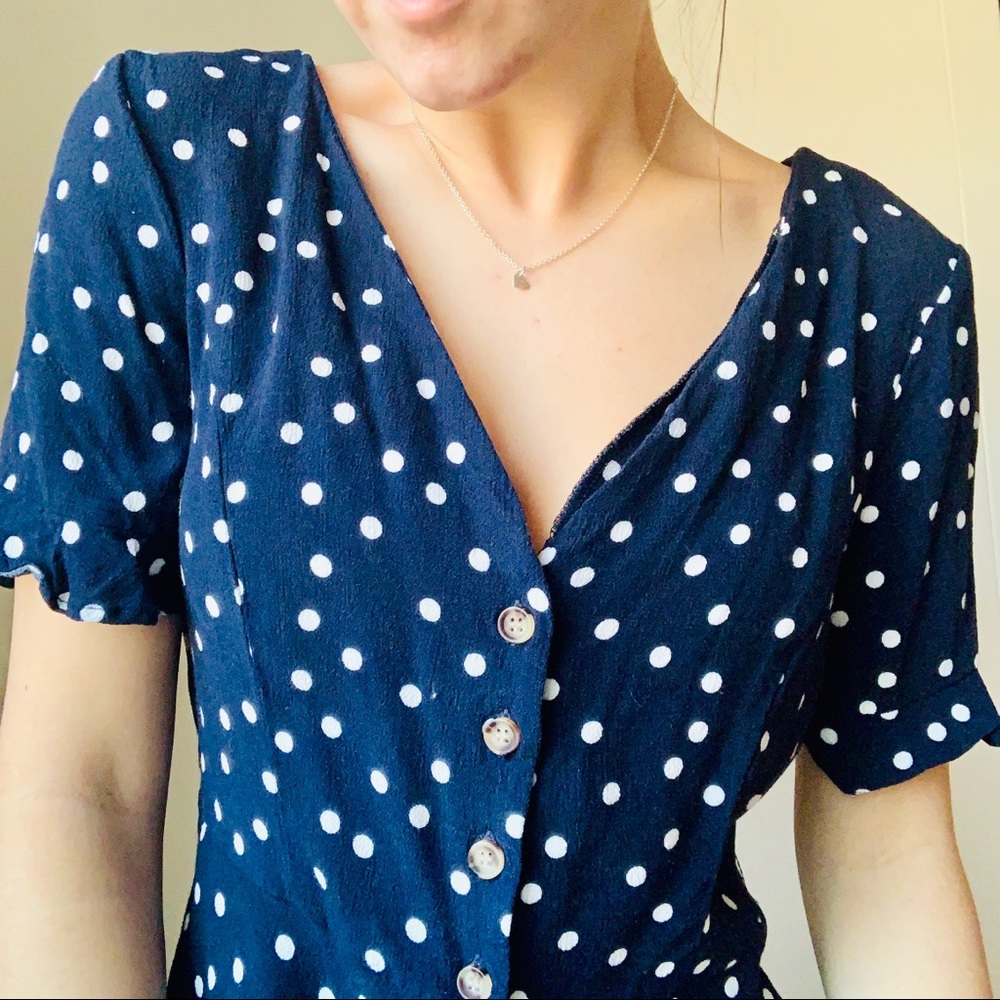 Vintage Polka Dot Blouse